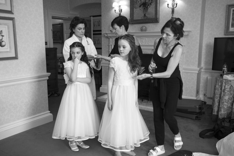 bride and bridesmaids getting ready at The Shelleys in Lewes