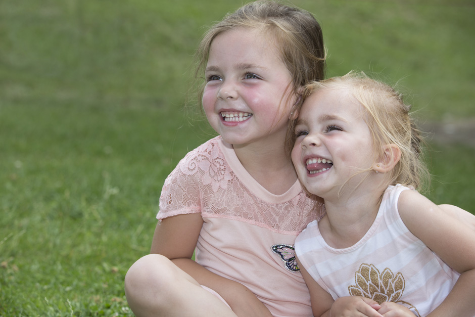 little girls laughing in Tonbridge, Kent