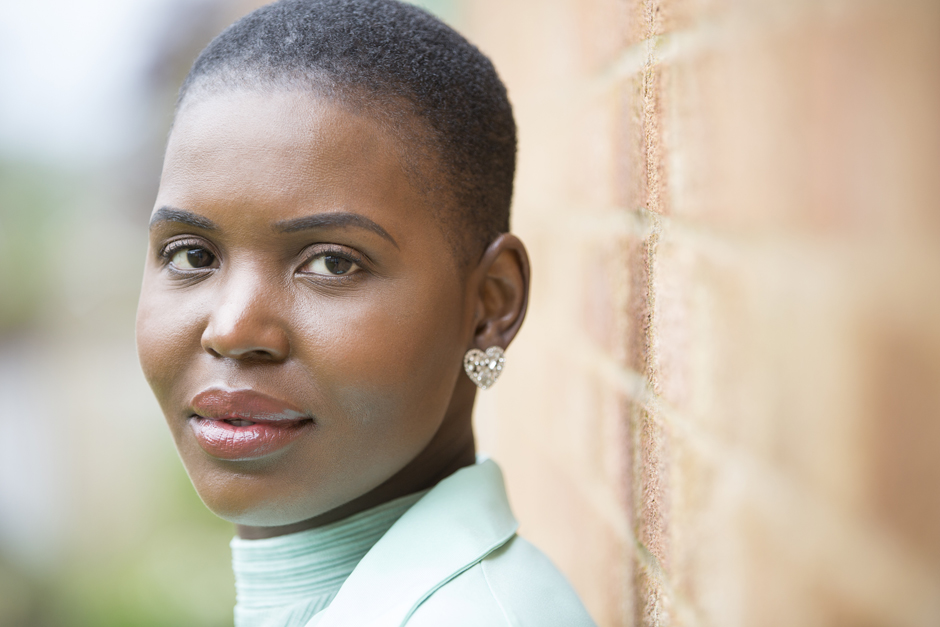 Black businesswoman head shot portrait captured by Kent photographer Victoria Green